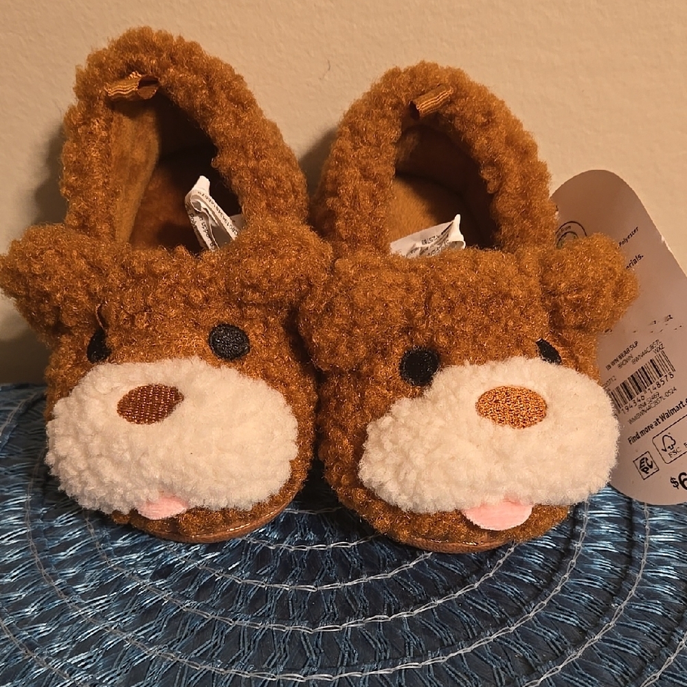 Brown Bear Kids Slippers